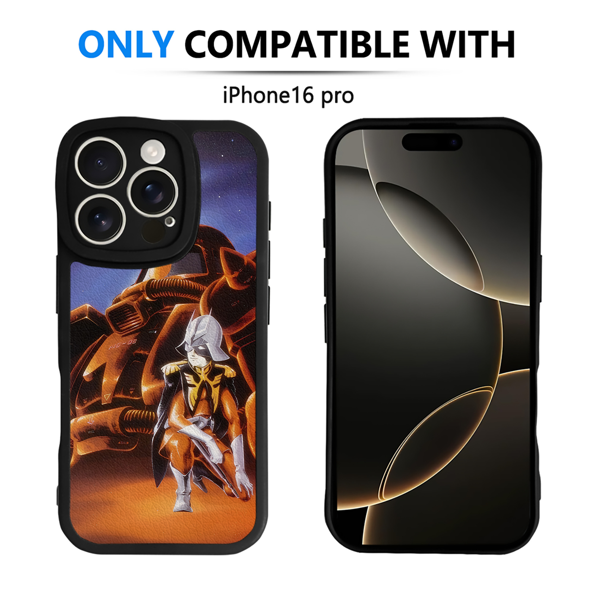 （画像用） 機動戦士ガンダム Mobile Suit Gundam 【iPhone 16シリーズ対応】シリコンスマホケース（レザー調） 材質：シリコン